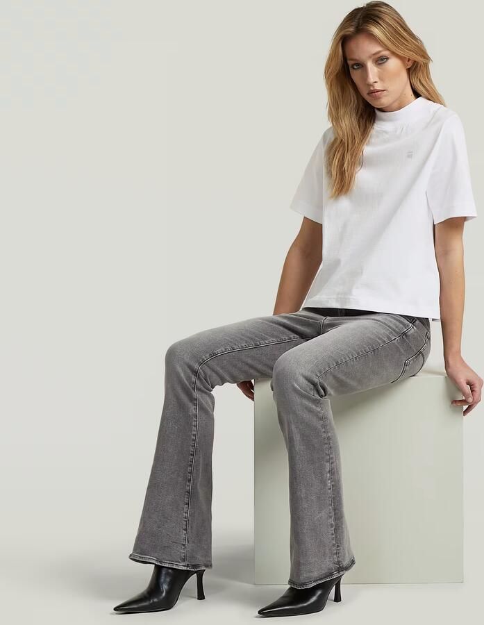G-Star RAW 3301 Flare Jeans Grijs Dames - Foto 4