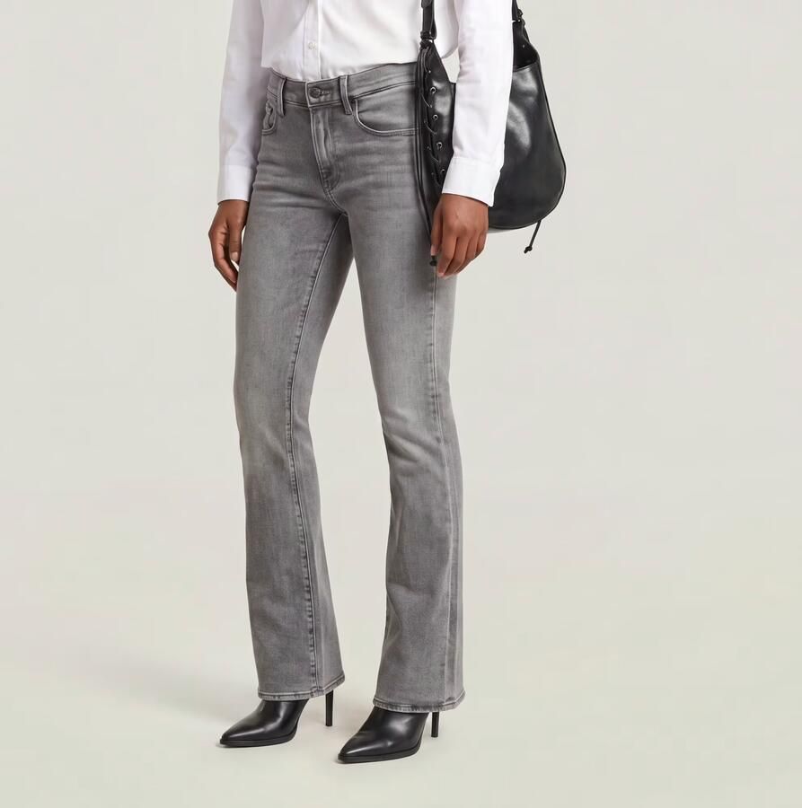 G-Star RAW 3301 Flare Jeans Grijs Dames - Foto 4