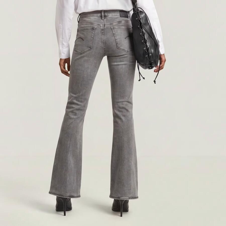 G-Star RAW 3301 Flare Jeans Grijs Dames - Foto 2