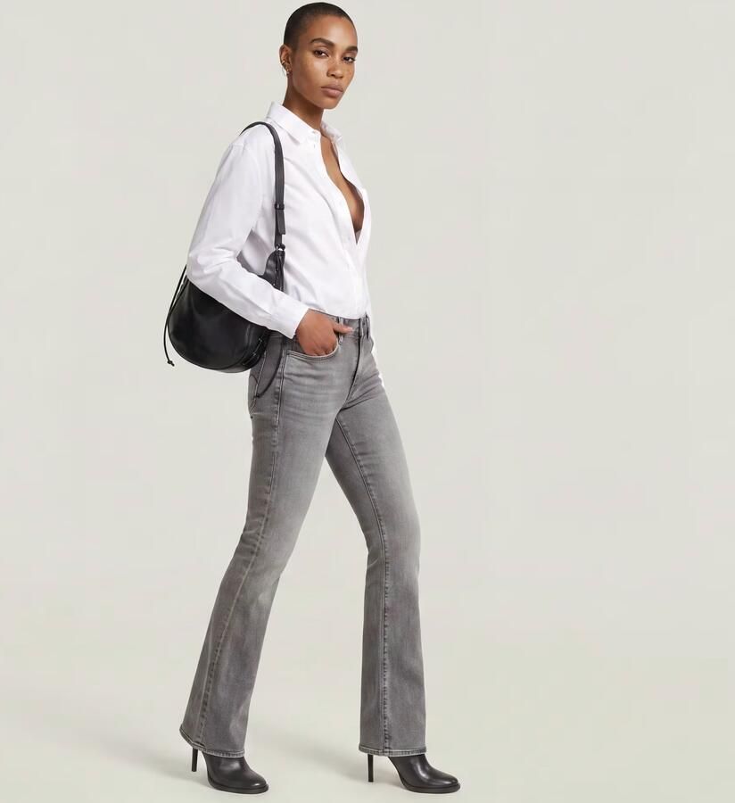 G-Star RAW 3301 Flare Jeans Grijs Dames - Foto 5
