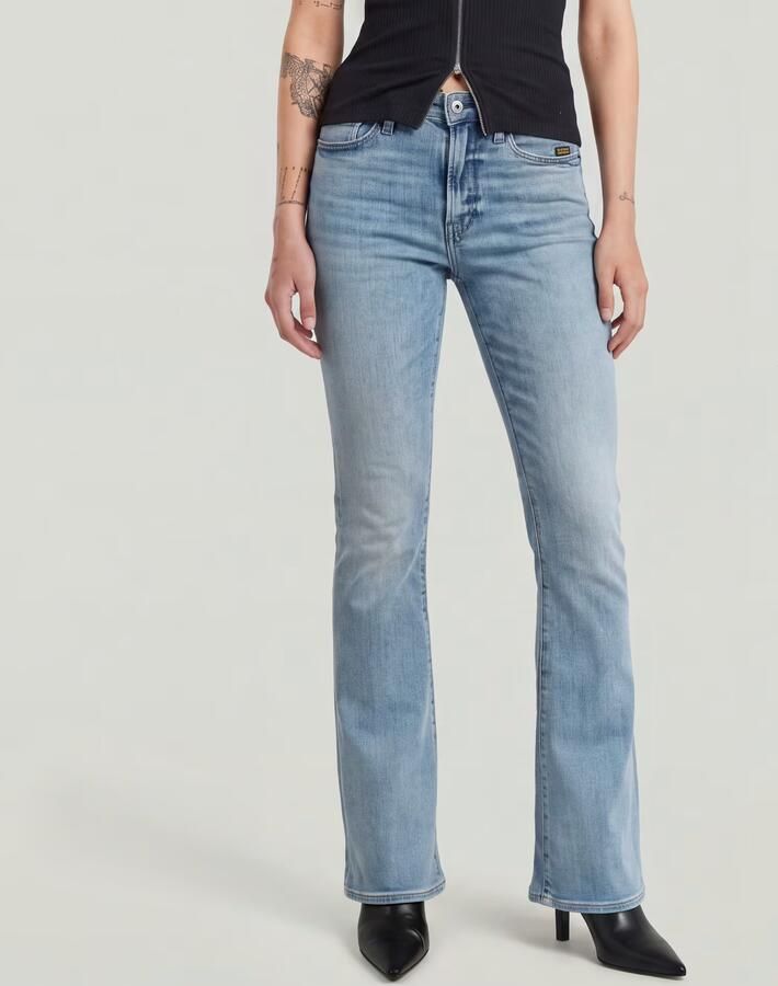 G-Star RAW 3301 Flare Jeans Lichtblauw Dames - Foto 10