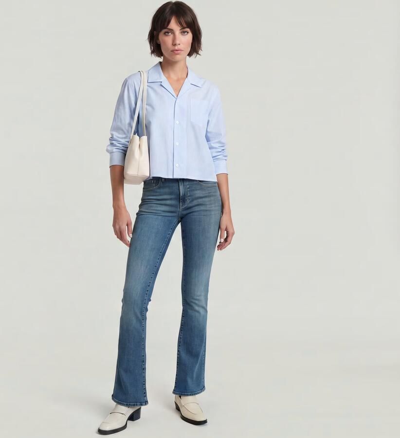 G-Star Raw Jeans D21290-D987 H280 3301 FLARE-FADED ICY BLUE - Foto 12