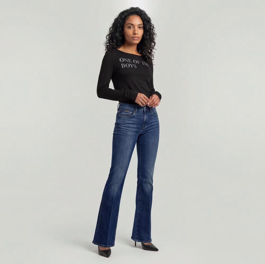 G-Star RAW 3301 Flare Jeans Midden blauw Dames - Foto 3