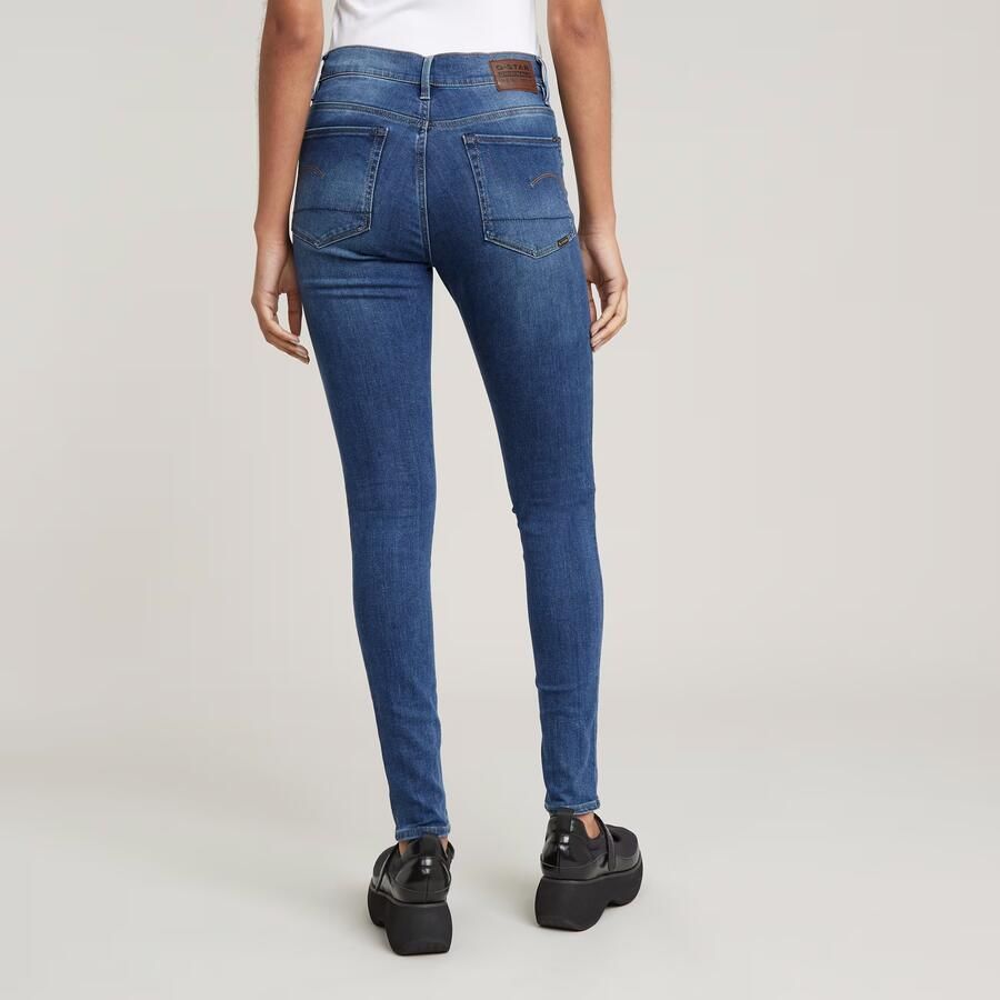 G-Star RAW 3301 Mid Skinny Jeans Midden blauw Dames - Foto 2