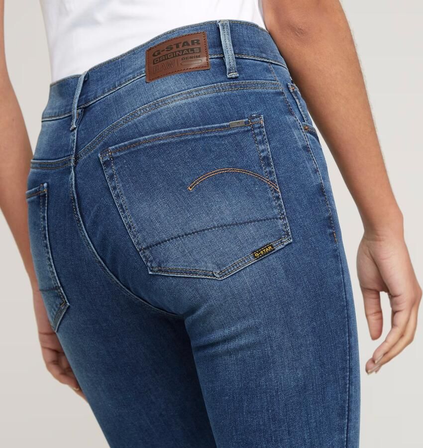 G-Star RAW 3301 Mid Skinny Jeans Midden blauw Dames - Foto 6
