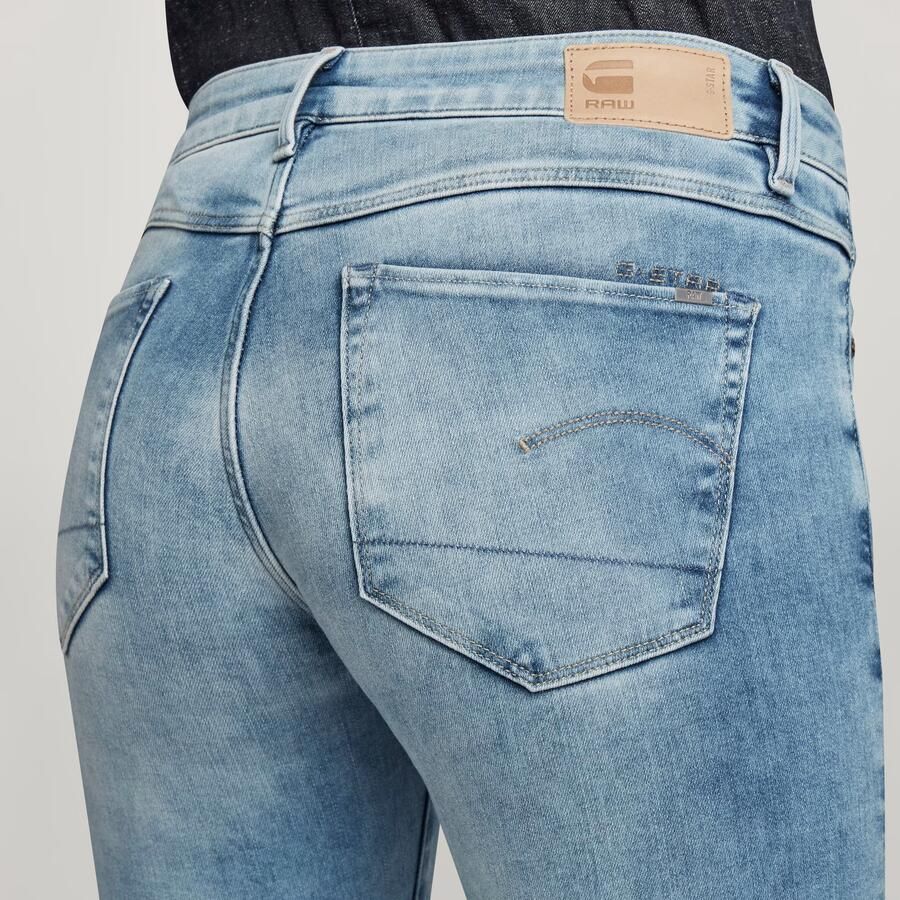 G-Star RAW 3301 Mid Skinny Jeans Midden blauw Dames - Foto 2