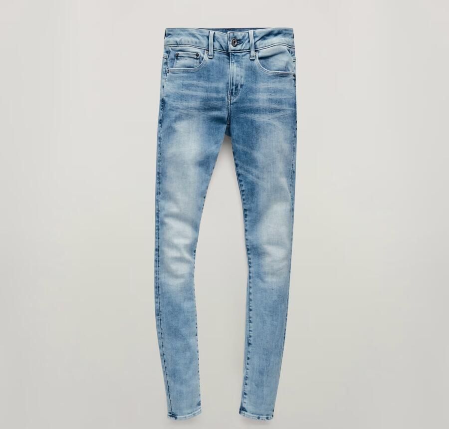 G-Star RAW 3301 Mid Skinny Jeans Midden blauw Dames - Foto 6