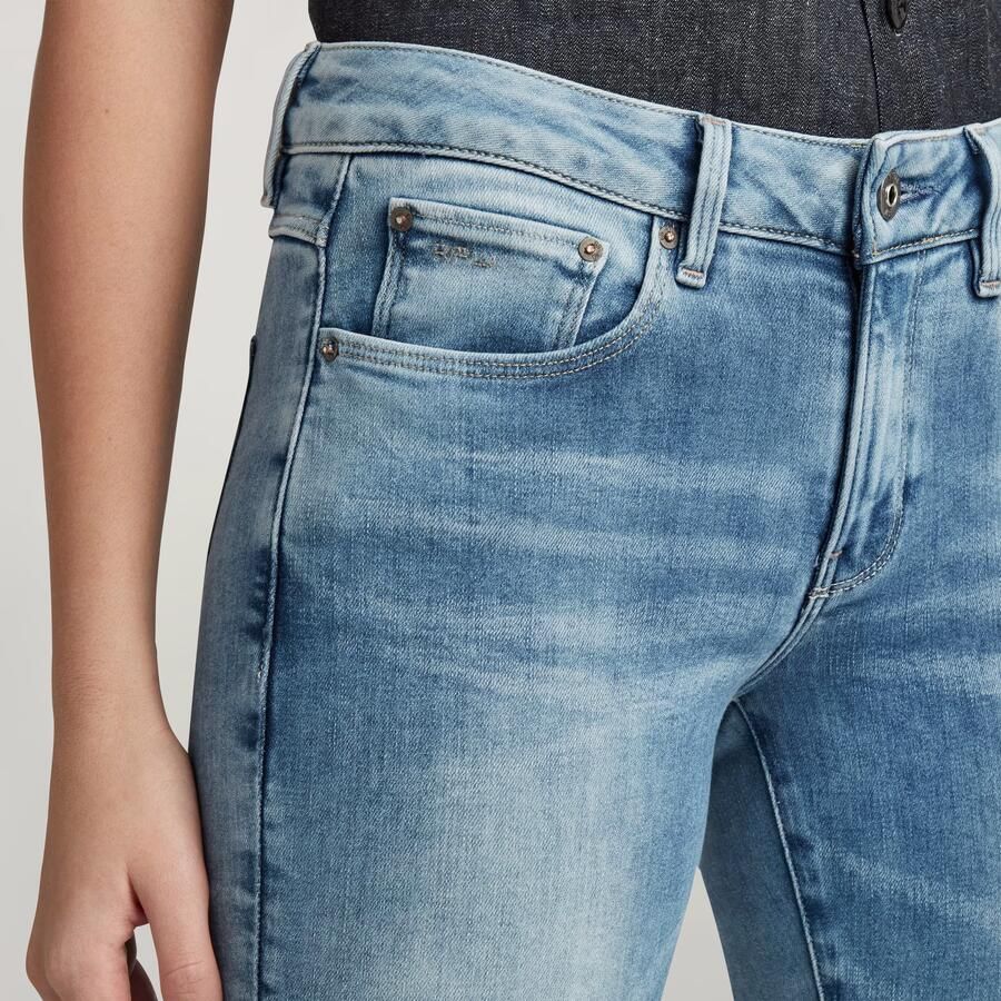 G-Star RAW 3301 Mid Skinny Jeans Midden blauw Dames - Foto 3