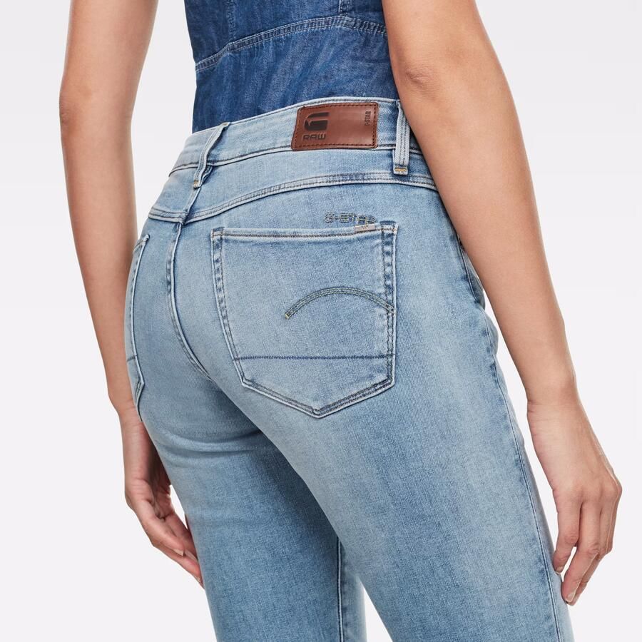 G-Star RAW 3301 Mid Skinny Jeans Midden blauw Dames - Foto 3