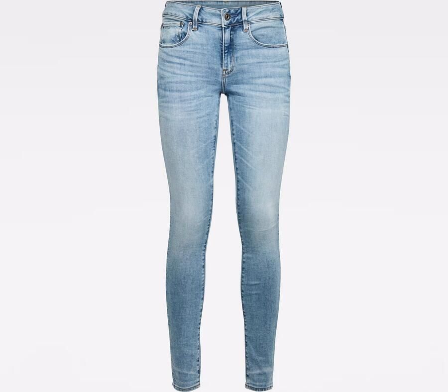 G-Star RAW 3301 Mid Skinny Jeans Midden blauw Dames - Foto 6