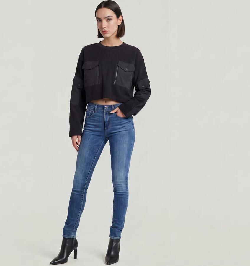 G-Star RAW 3301 Mid Skinny Jeans Midden blauw Dames - Foto 5