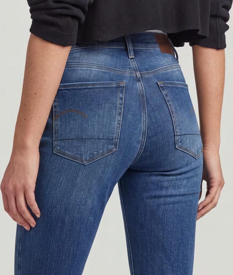 G-Star RAW 3301 Mid Skinny Jeans Midden blauw Dames - Foto 6