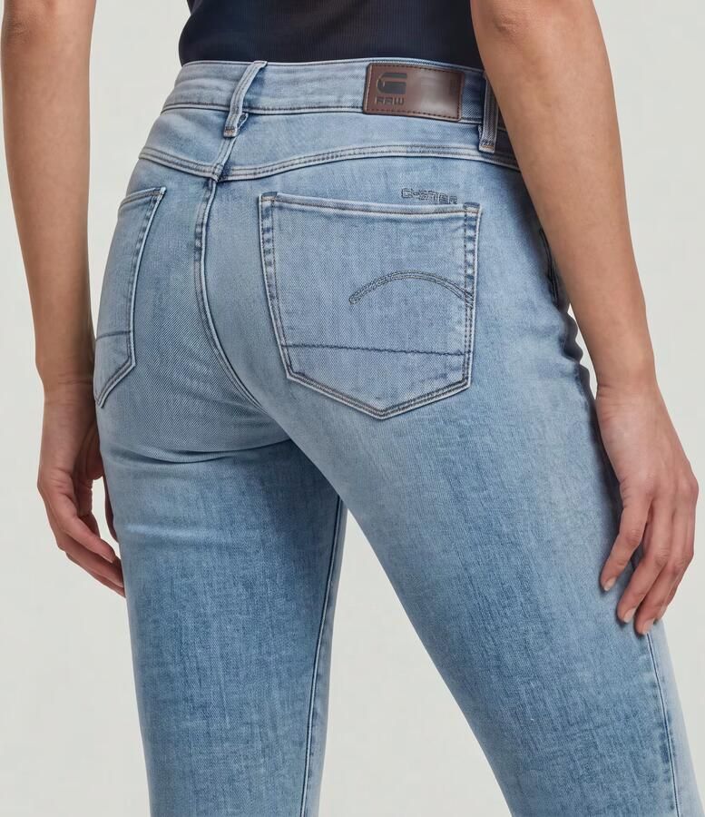 G-Star RAW 3301 Mid Skinny Jeans Midden blauw Dames - Foto 7