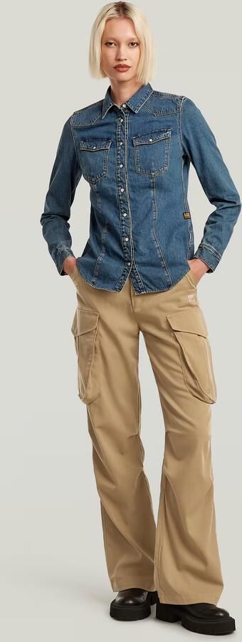 G-Star RAW 3301 Overhemd Midden blauw Dames - Foto 5