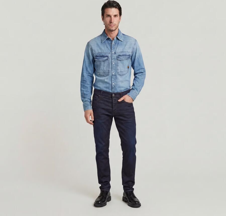 G-Star Raw Straight tapered fit jeans met stretch model '3301' - Foto 12