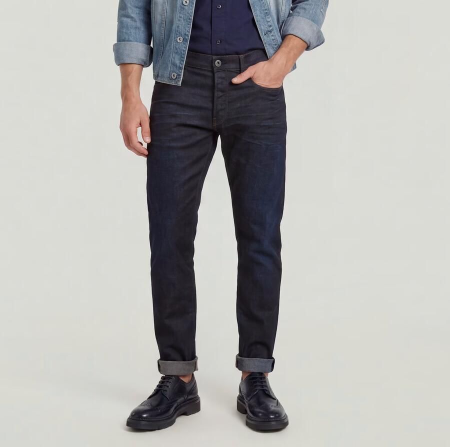 G-Star Raw Straight tapered fit jeans met stretch model '3301' - Foto 8