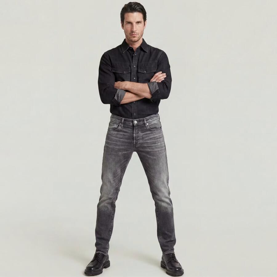 G-STAR RAW Heren Jeans 3301 Regular Tapered Lichtgrijs - Foto 7