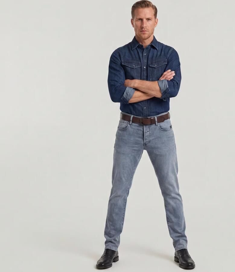 G-Star RAW 3301 Regular Tapered Jeans Grijs Heren - Foto 6