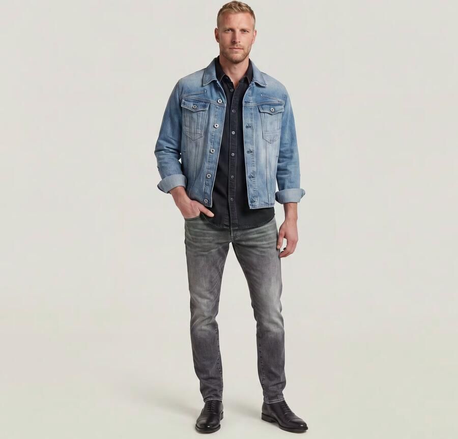 G-STAR RAW Heren Jeans 3301 Regular Tapered Lichtgrijs - Foto 7