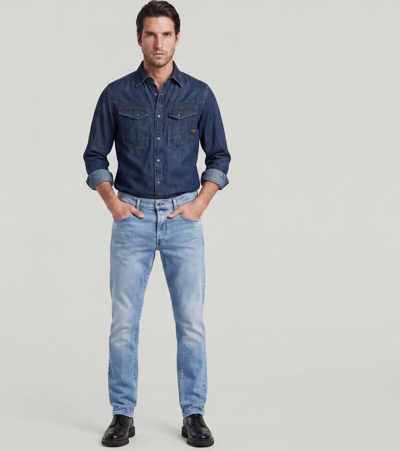 G-Star RAW 3301 Regular Tapered Jeans II Midden blauw Heren - Foto 6