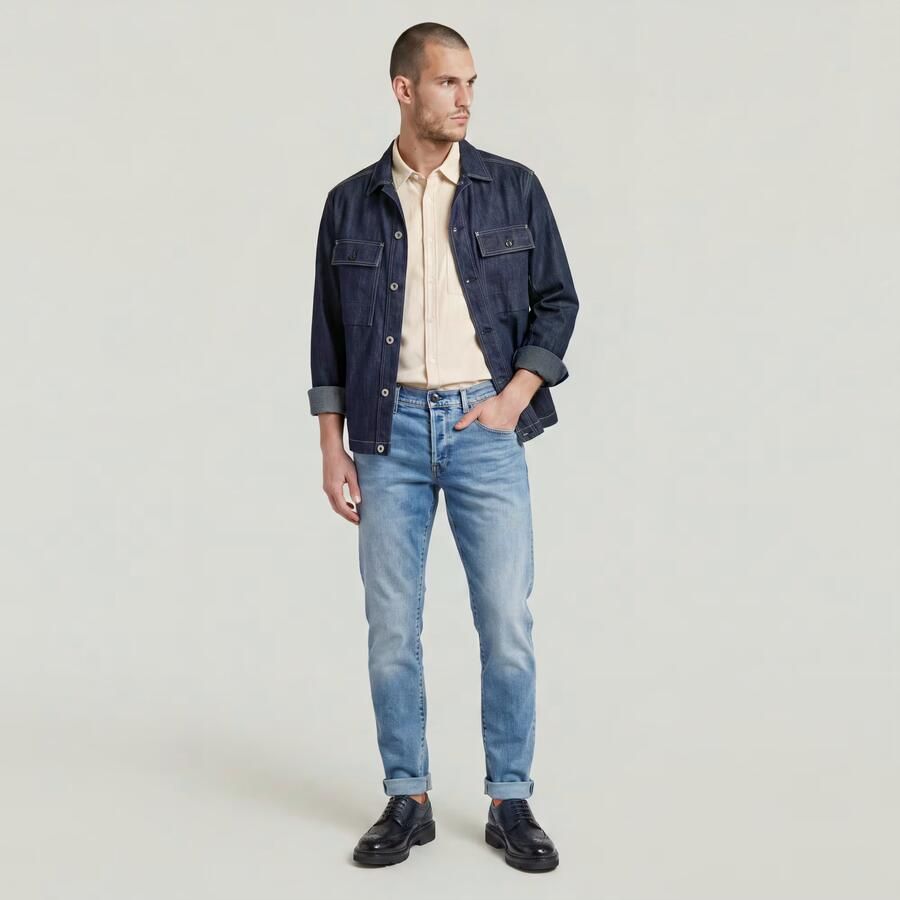 G-Star Raw Straight tapered fit jeans met stretch model '3301' - Foto 10