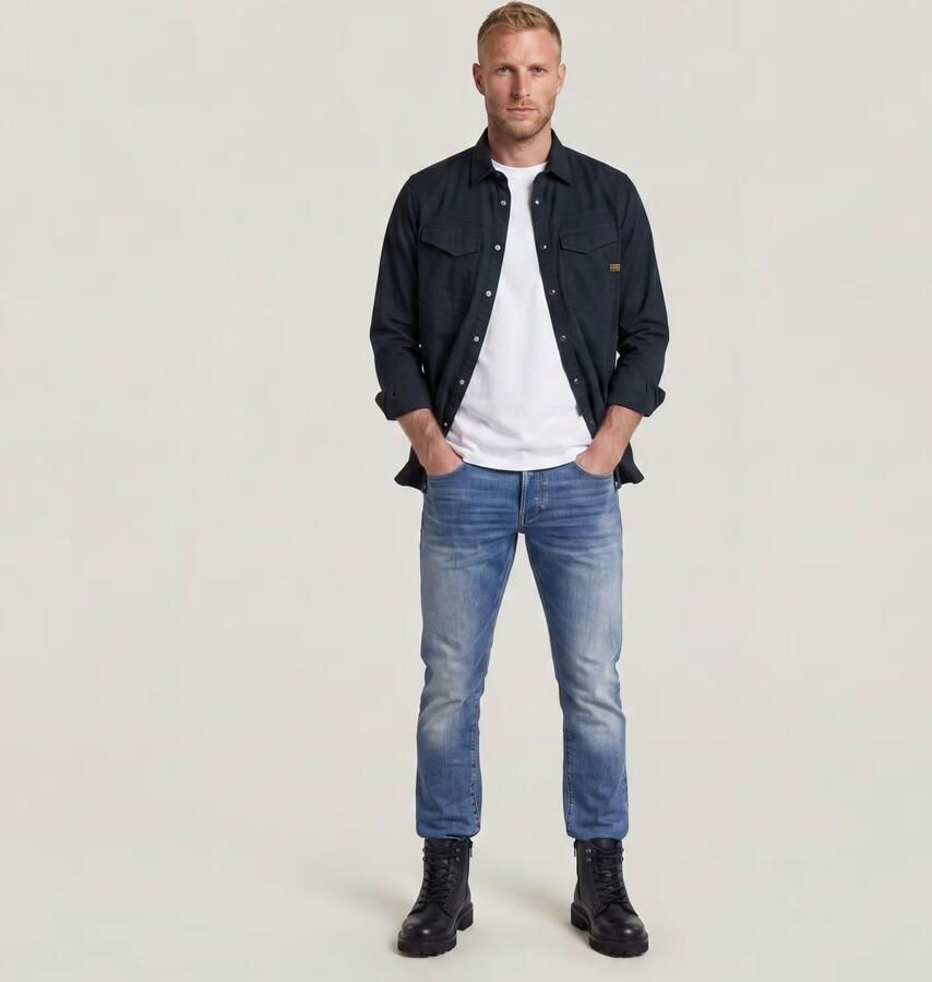 G-Star Raw Straight tapered fit jeans met stretch model '3301' - Foto 13