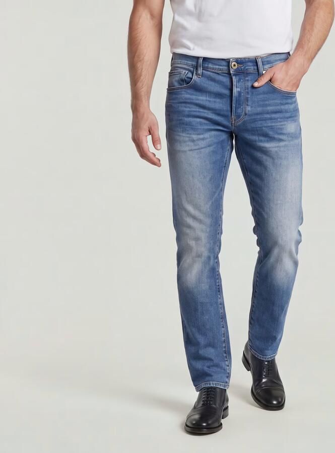 G-Star Raw Straight tapered fit jeans met stretch model '3301' - Foto 17