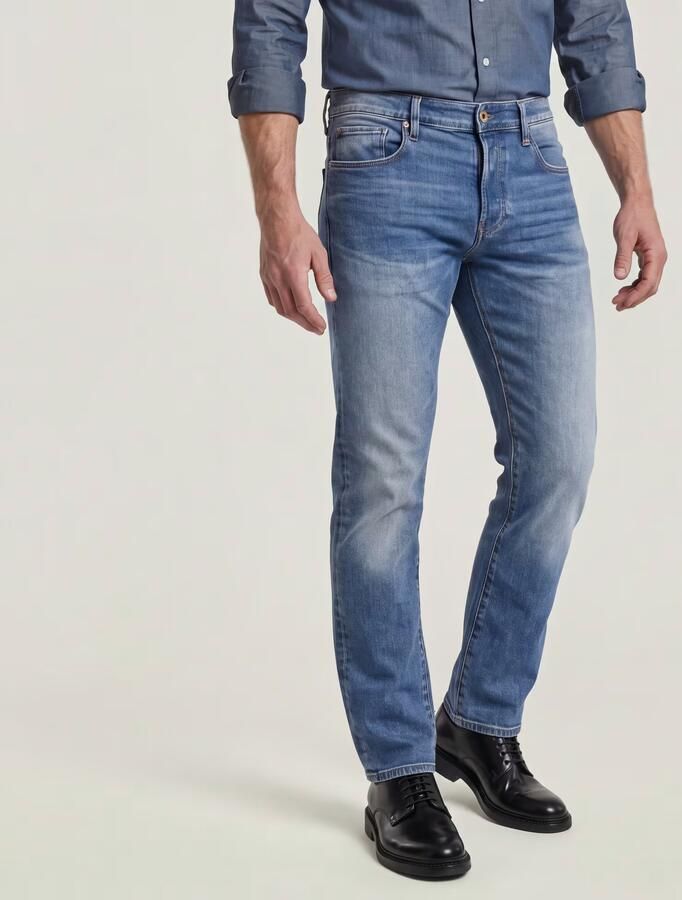 G-Star Raw Straight tapered fit jeans met stretch model '3301' - Foto 17