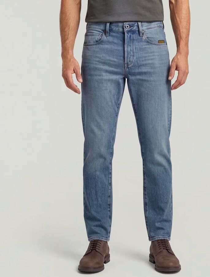 G-Star RAW 3301 Regular Tapered Jeans Midden blauw Heren