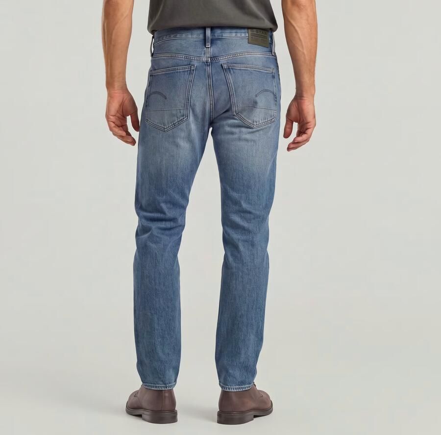 G-Star RAW 3301 Regular Tapered Jeans Midden blauw Heren - Foto 3