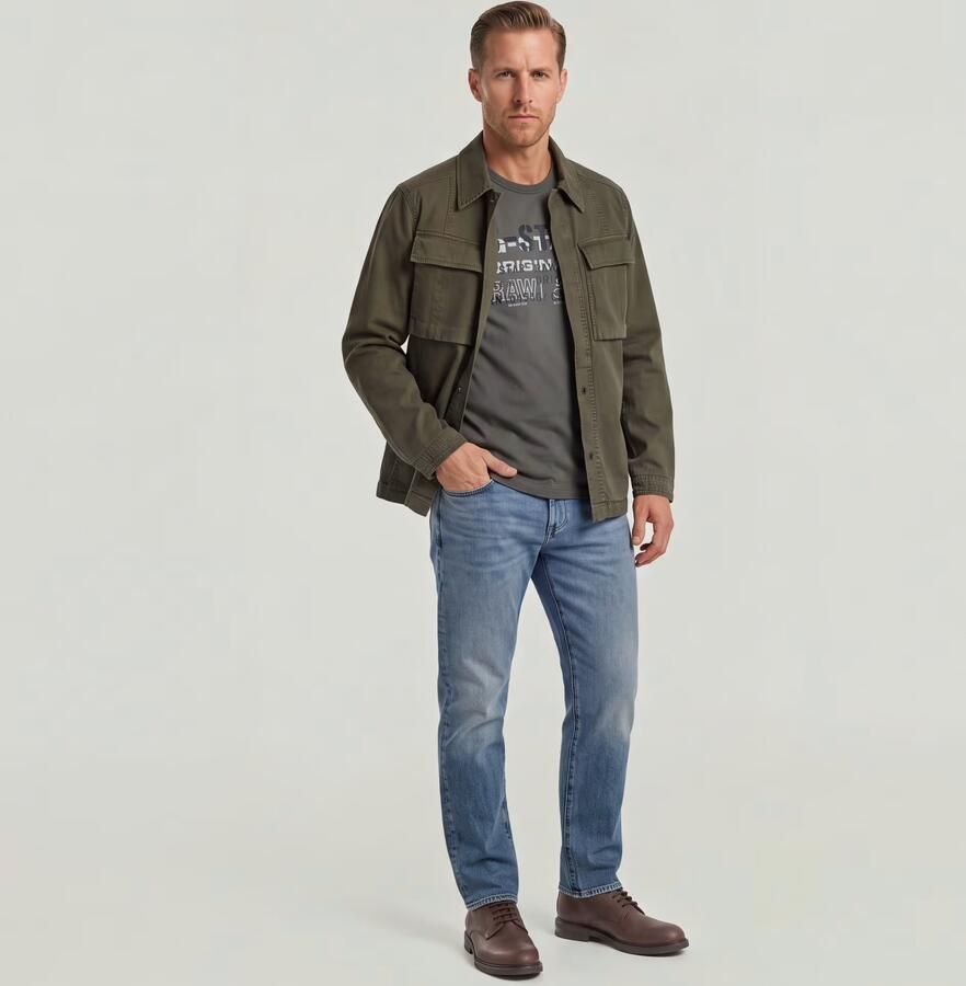 G-Star RAW 3301 Regular Tapered Jeans Midden blauw Heren - Foto 4