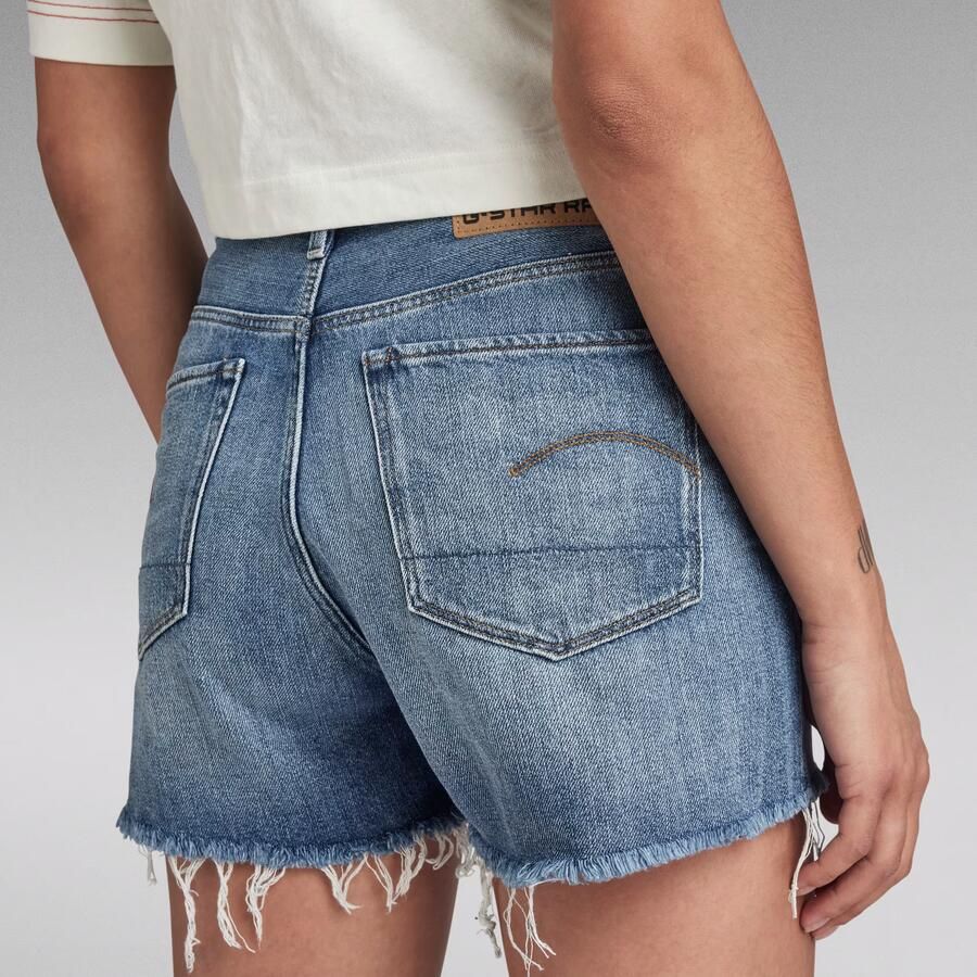 G-Star RAW high waist straight fit short dark blue denim - Foto 4