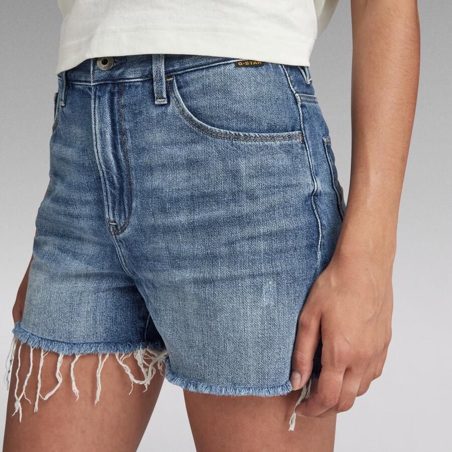 G-Star RAW high waist straight fit short dark blue denim - Foto 6