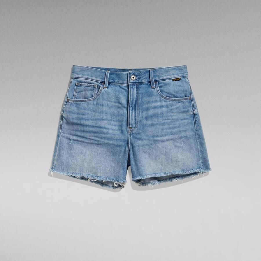 G-Star RAW high waist straight fit short light blue denim - Foto 4