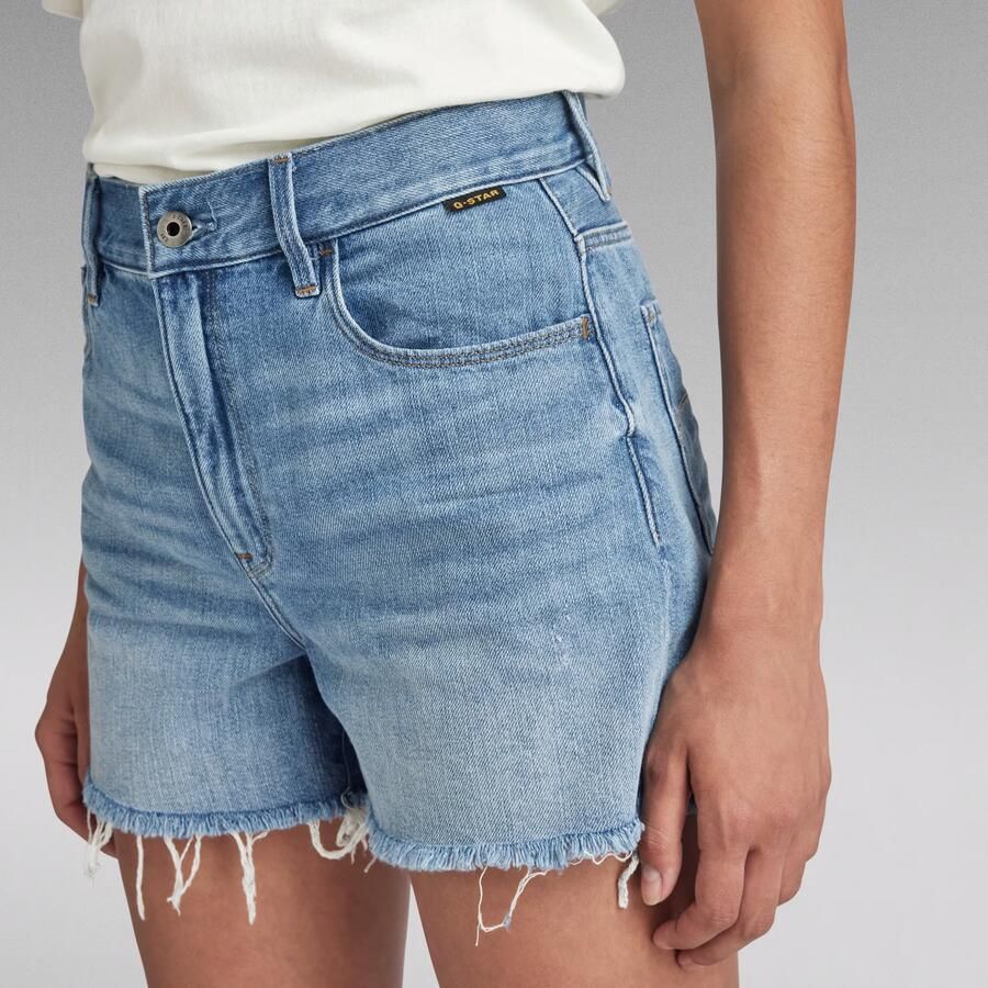G-Star RAW high waist straight fit short light blue denim - Foto 5