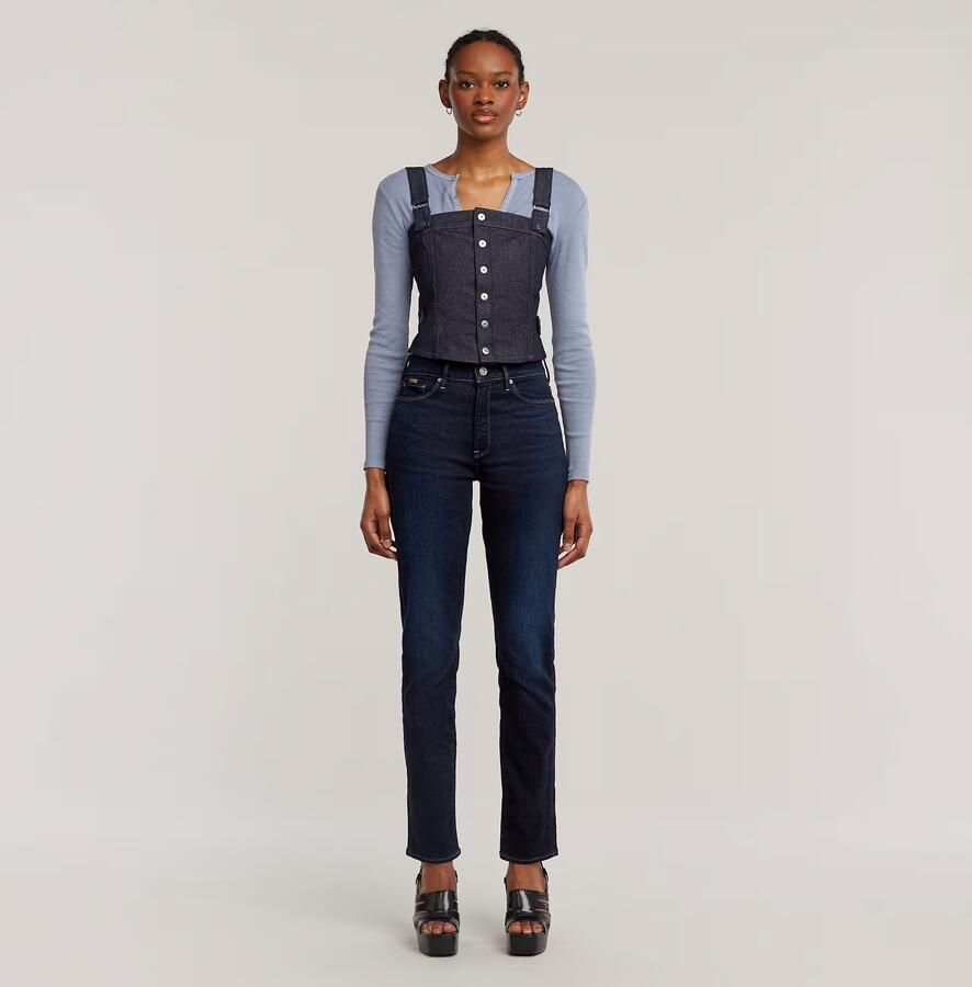 G-Star RAW 3301 Shape Skinny Jeans Donkerblauw Dames - Foto 4