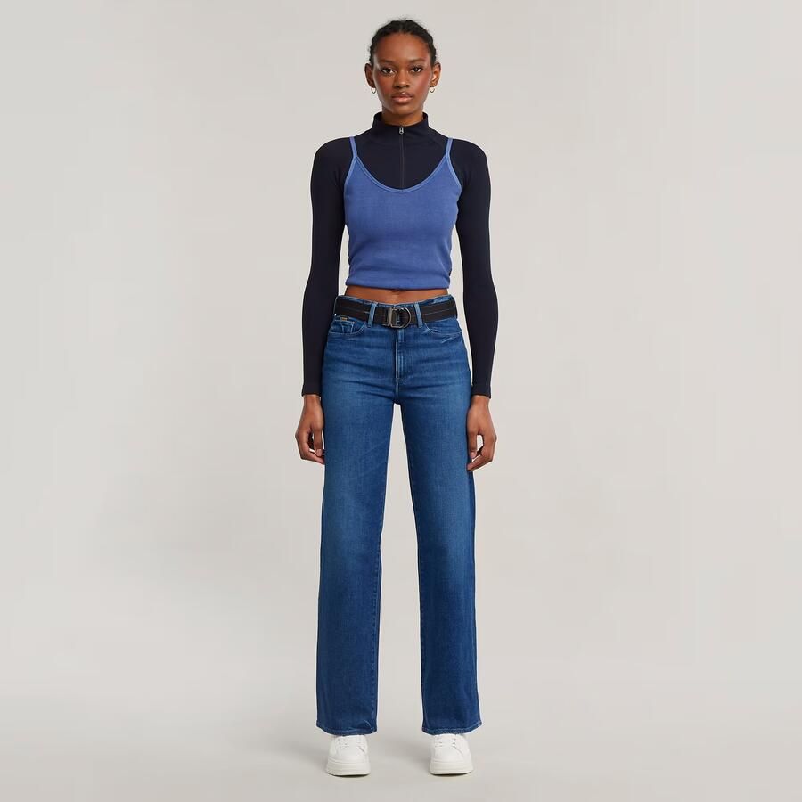 G-Star RAW 3301 Shape Straight Jeans Midden blauw Dames - Foto 3