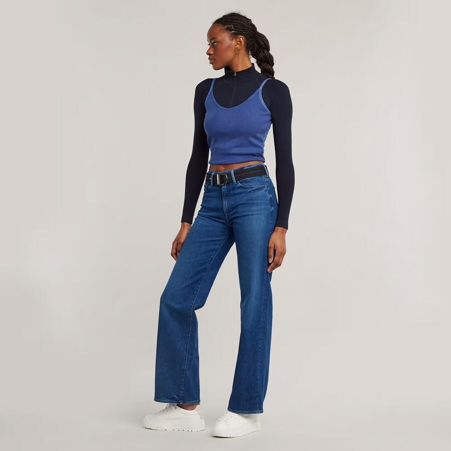 G-Star RAW 3301 Shape Straight Jeans Midden blauw Dames - Foto 5