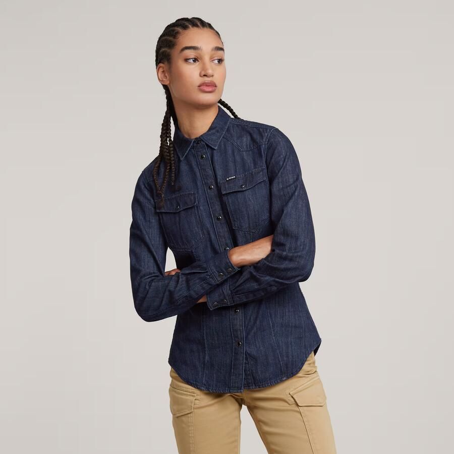 G-Star RAW 3301 Shirt Donkerblauw Dames