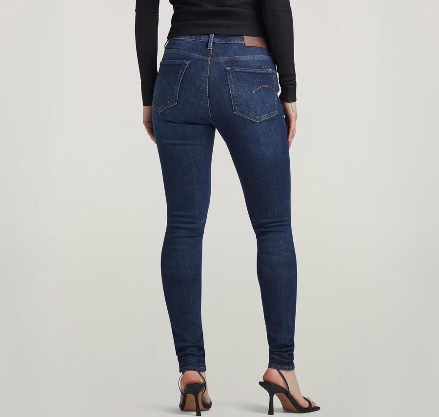 G-Star RAW 3301 Skinny Jeans Donkerblauw Dames - Foto 6