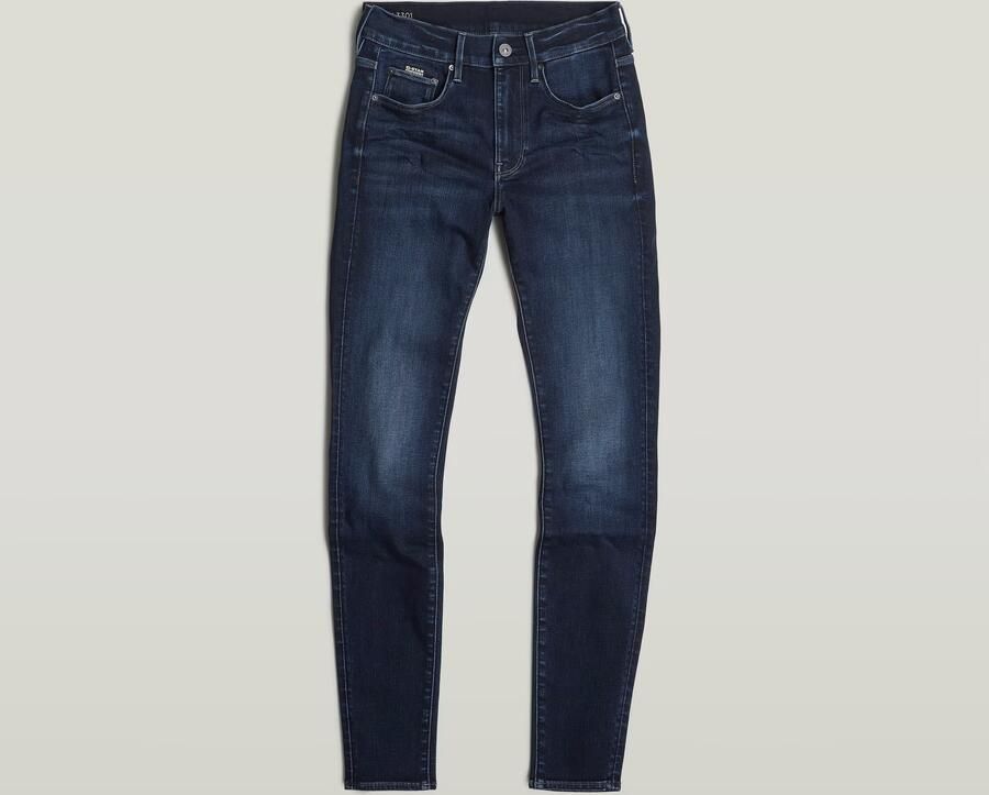 G-Star RAW 3301 Skinny Jeans Donkerblauw Dames - Foto 9