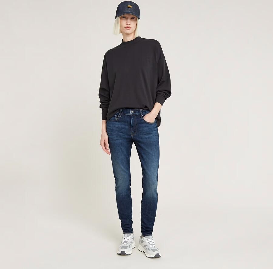 G-Star RAW 3301 Skinny Jeans Donkerblauw Dames - Foto 6