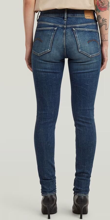 G-Star RAW 3301 Skinny Jeans Donkerblauw Dames - Foto 6
