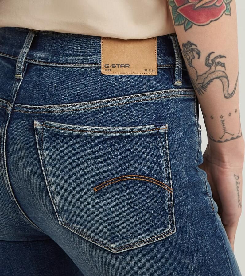 G-Star RAW 3301 Skinny Jeans Donkerblauw Dames - Foto 3