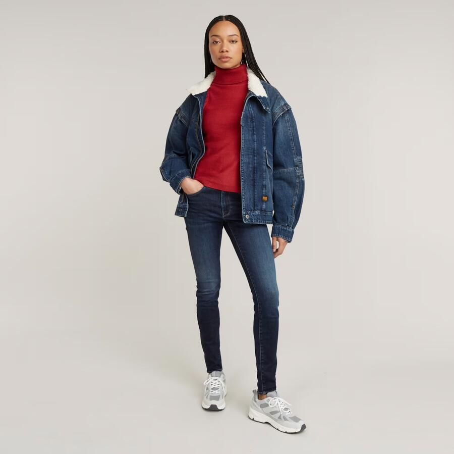 G-Star RAW 3301 Skinny Jeans Donkerblauw Dames - Foto 7