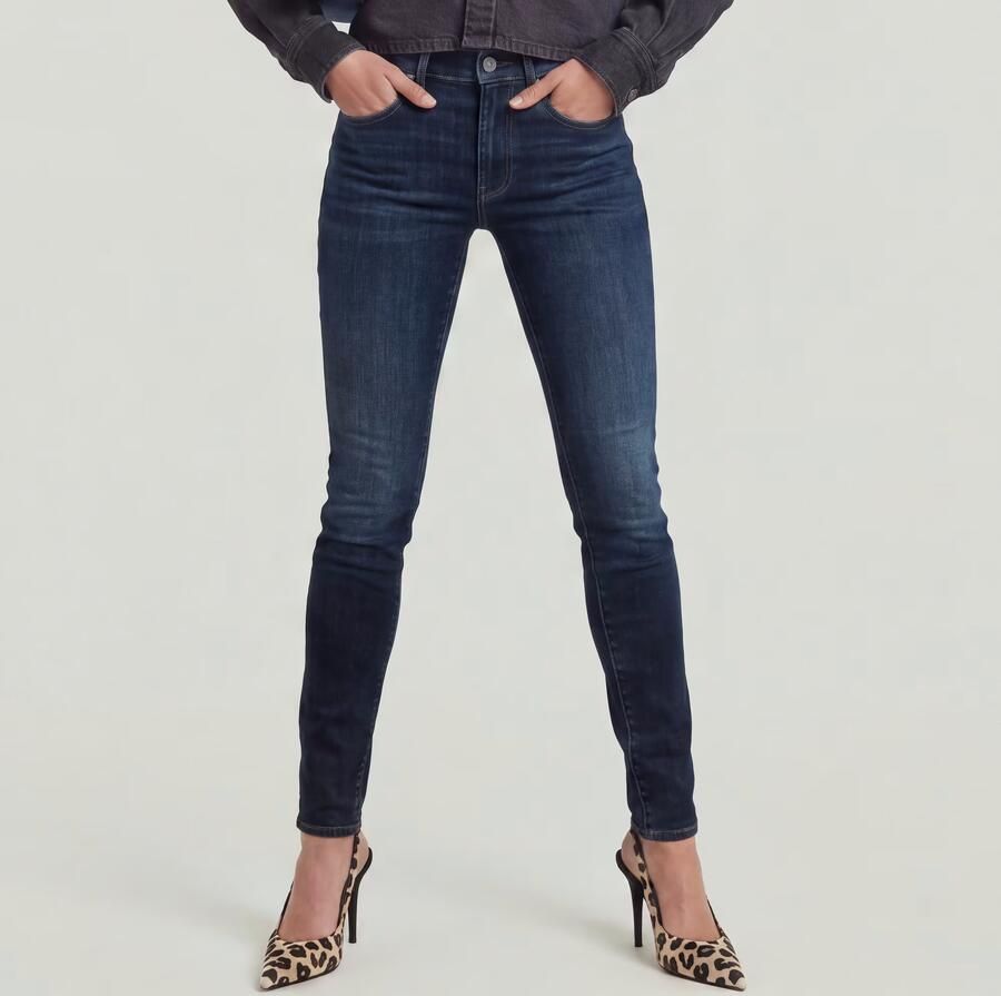 G-Star RAW 3301 Skinny Jeans Donkerblauw Dames - Foto 10