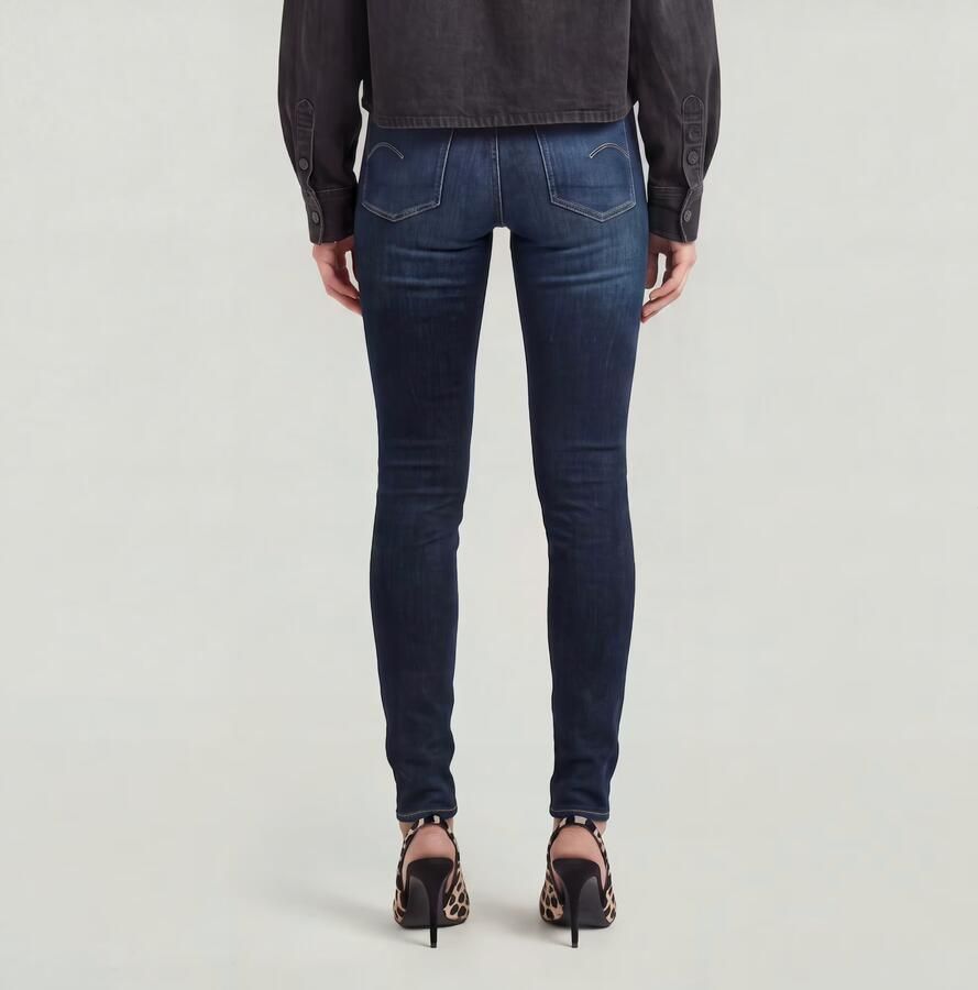 G-Star RAW 3301 Skinny Jeans Donkerblauw Dames - Foto 11