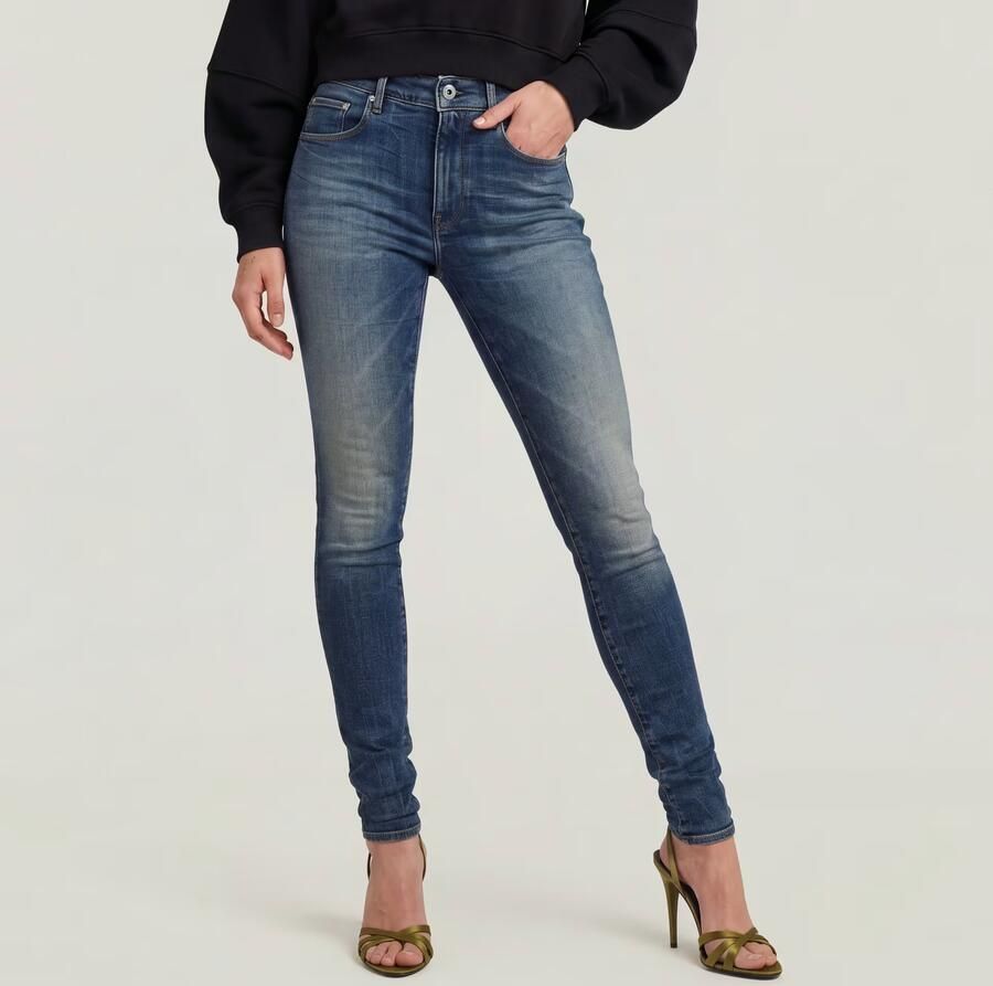 G-Star RAW 3301 Skinny Jeans Donkerblauw Dames - Foto 5