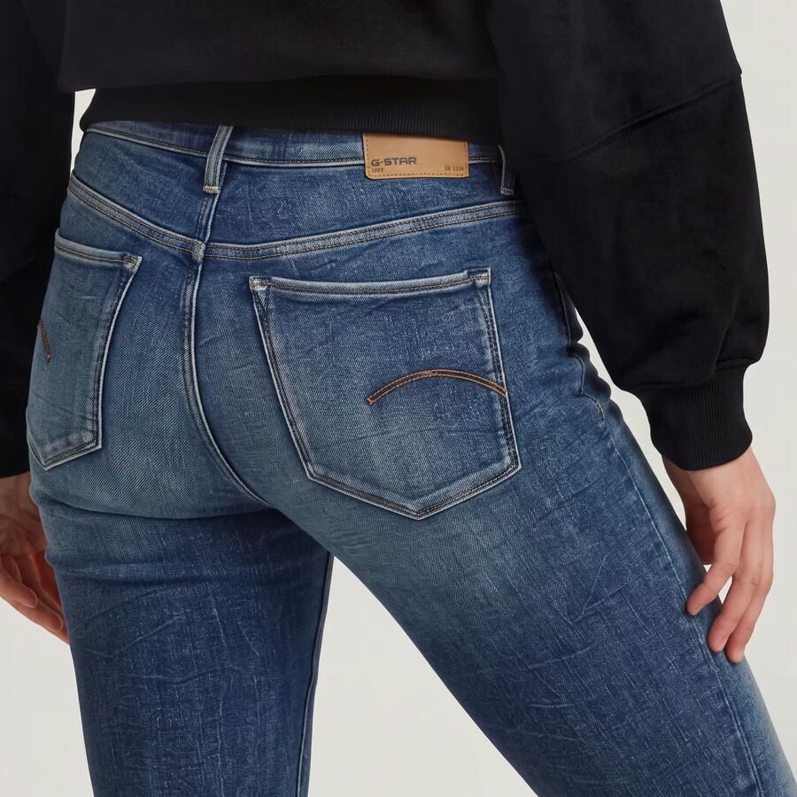 G-Star RAW 3301 Skinny Jeans Donkerblauw Dames - Foto 4