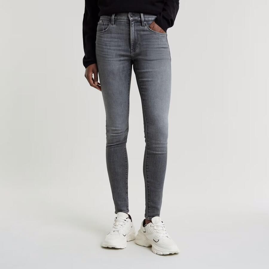 G-Star Mid Waist Skinny Fit Jeans Gray Dames